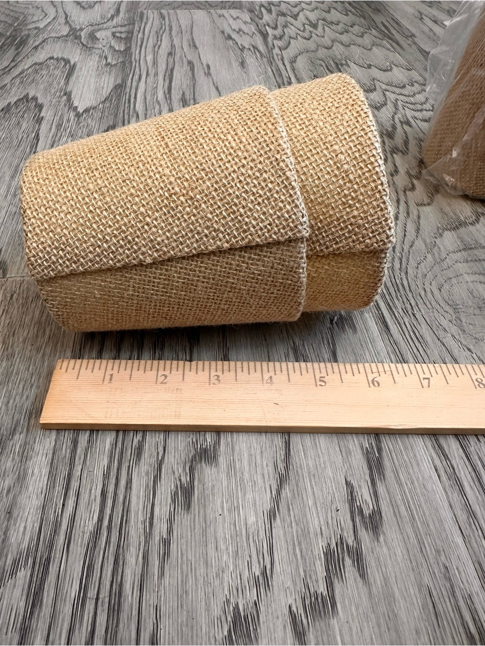 Natural Burlap  3 lamp shades- Beige Burlap chandelier Decor